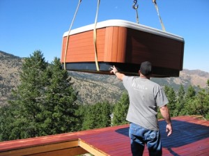 Lifting Hot Tub Crane