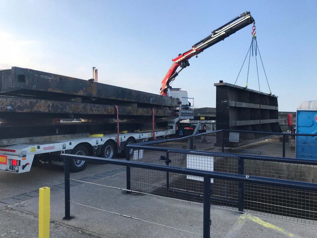 Brighton Marina Lock Gates Lifting HIAB Fassi Contract Lift
