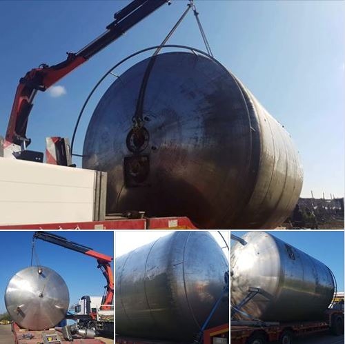Steel Water Tank HIAB Transport