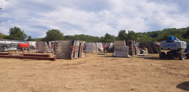 Field at Glastonbury bring prepared for the festival