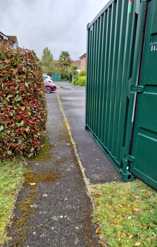 container hire littlehampton outside house