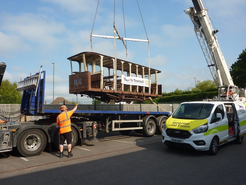 crane lift railway carriage