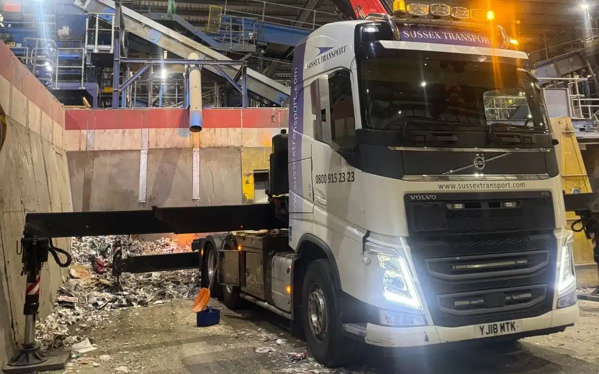 Fire Cannon Delivery at Waste Facility
